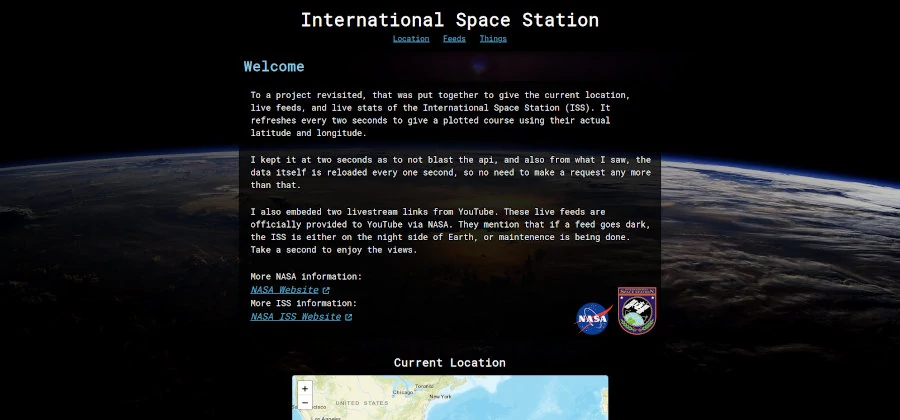 International Space Station Location